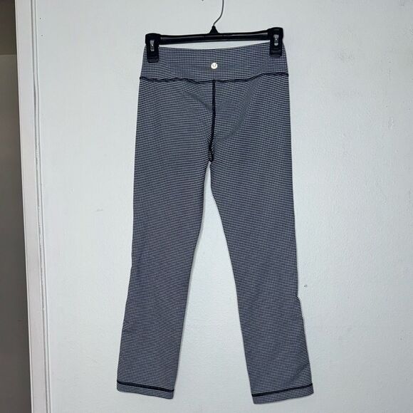 Lululemon Coast To Class Inkwell Gingham Pants Size 4 - Picture 4 of 6